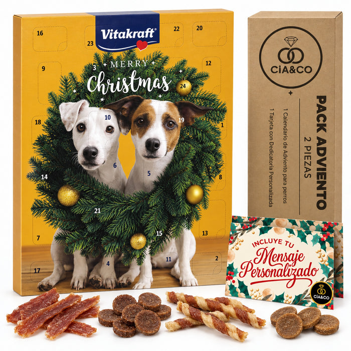 Calendario de Adviento Vitakraft para Perros 2026 + Tarjeta Personalizada