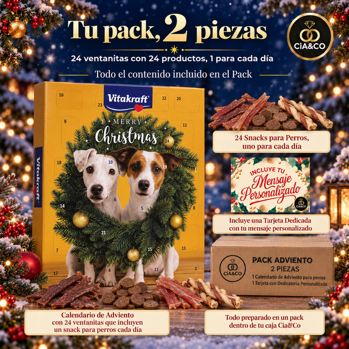 Calendario de Adviento Vitakraft para Perros 2026 + Tarjeta Personalizada