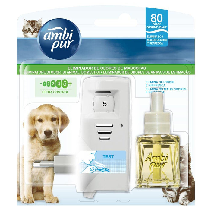 Kit de Inicio Ambi Pur Ambientador Eléctrico, fragancia Tatami Japonés (21,5 ml). Incluye difusor y recambio para crear un ambiente de armonía y frescor duradero. Ambipur - frontal
