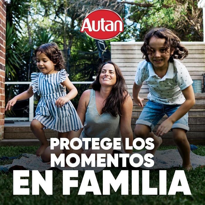 Autan Family Care Spray Seco, Repelente de Mosquitos para toda la familia, 100ml. Ofrece hasta 4 horas de protección inmediata contra picaduras con una sensación suave en la piel. Autan - uso