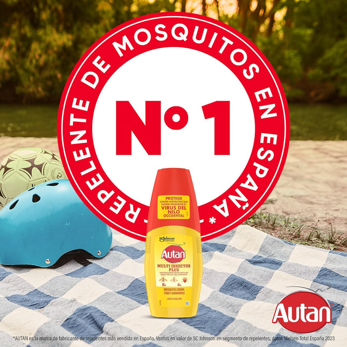 Autan Protection Plus Repelente de Mosquitos en Vaporizador (100 ml). Protección eficaz y duradera de hasta 8 horas contra mosquito común, tigre y garrapatas. Autan - extra