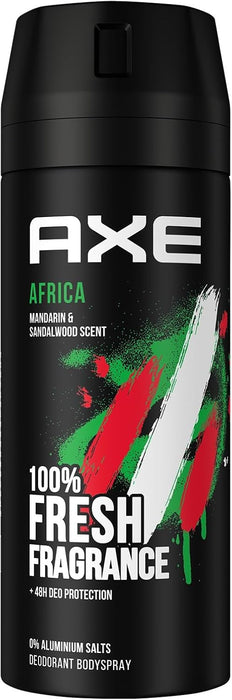 AXE Africa Desodorante Antitranspirante en Spray para Hombre, 150ml. Protección avanzada contra el sudor y el mal olor con una fragancia exótica y sensual de larga duración. Axe - lateral