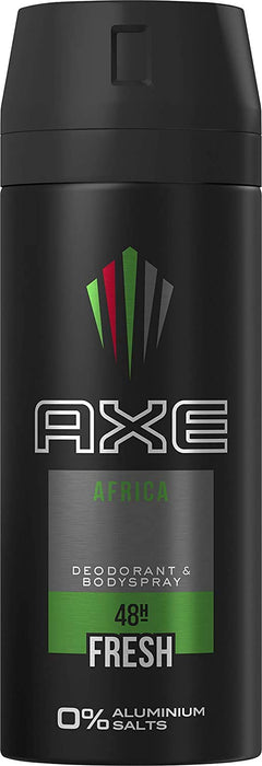AXE Africa Desodorante Antitranspirante en Spray para Hombre, 150ml. Protección avanzada contra el sudor y el mal olor con una fragancia exótica y sensual de larga duración. Axe - uso