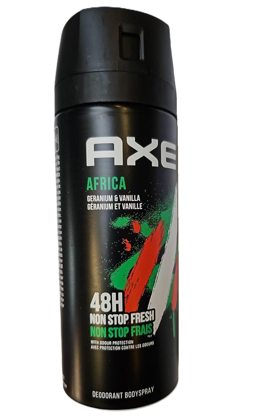 AXE Africa Desodorante y Body Spray para Hombre, Pack Ahorro de 6x150ml (900ml). La fragancia exótica y especiada más icónica para una protección y frescura de larga duración. Axe - frontal