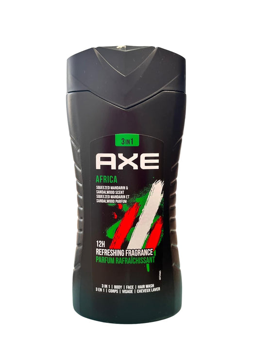 AXE Africa Gel de Ducha para Hombre, Pack de 6x250ml. Limpieza refrescante con una fragancia oriental y duradera con notas de cedro, ámbar y almizcle. Axe - frontal