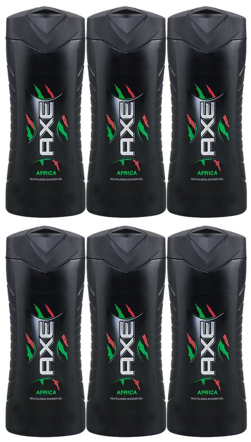 AXE Africa Gel de Ducha para Hombre, Pack de 6x250ml. Limpieza refrescante con una fragancia oriental y duradera con notas de cedro, ámbar y almizcle. Axe - pack