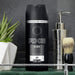 AXE Black Desodorante Bodyspray para Hombre, Pack de 3x150ml (450ml). Protección de 48h con una fragancia sutil y sofisticada de bergamota, romero y cedro. Axe - lateral