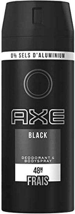 AXE Black Desodorante en Spray para Hombre, 150 ml. Una fragancia cálida y masculina que combina notas frescas de bergamota y pera con la profundidad de la madera de cedro. Axe - frontal