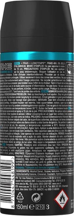 AXE Collision Leather & Cookies Desodorante Body Spray, Pack de 6x150ml (900ml). Una fragancia sofisticada con mandarina, cuero y cookies para un aroma masculino único y duradero. Axe - extra