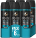 AXE Collision Leather & Cookies Desodorante Body Spray, Pack de 6x150ml (900ml). Una fragancia sofisticada con mandarina, cuero y cookies para un aroma masculino único y duradero. Axe - frontal