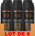 AXE Dark Temptation Desodorante y Body Spray para Hombre, Pack de 6x150ml (900ml). Una fragancia irresistible con notas de chocolate caliente, ámbar y pimienta roja para un olor duradero. Axe - detalle