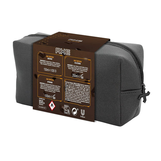 AXE Dark Temptation Neceser Trío para Hombre. El set de regalo con el ritual de cuidado completo: incluye Desodorante 150ml, Gel de Ducha 250ml y After Shave 100ml. Axe - pack