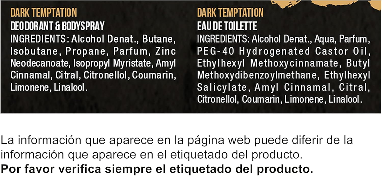 AXE Dark Temptation Set de Regalo para Hombre con Neceser. El pack completo con la fragancia de chocolate más irresistible: incluye Bodyspray de 150ml y Eau de Toilette de 100ml. Axe - zoom