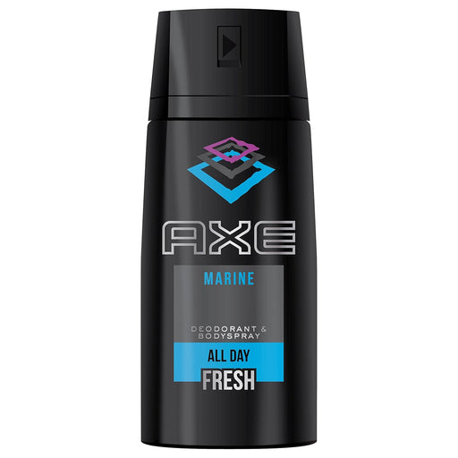 AXE Marine Desodorante Bodyspray, 48h de Protección, Pack de 3x150ml. Fragancia masculina tonificante inspirada en la brisa marina con notas cítricas y amaderadas. Axe - pack