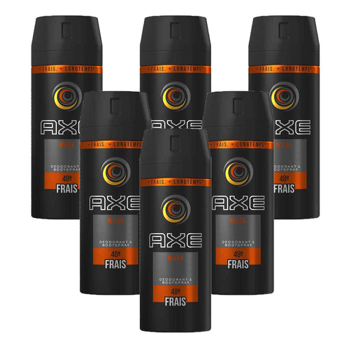 AXE Musk Desodorante Spray Corporal para Hombre, Pack de 6x150ml (900ml). La icónica fragancia a almizcle en un formato ahorro para una protección y frescura total. Axe - pack