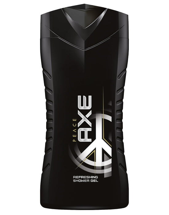 AXE Peace Gel de Ducha, Mega Pack de 6x250ml. Limpieza revitalizante con una fragancia masculina y fresca de cítricos, nuez moscada y madera de cedro. Axe - frontal