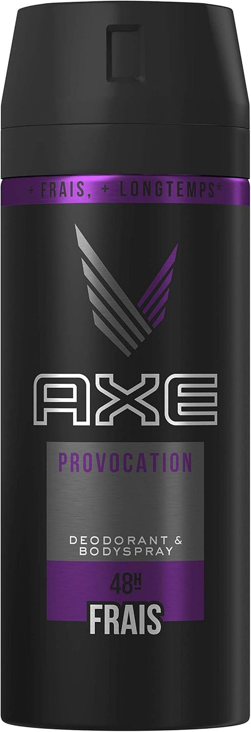 AXE Provocation Desodorante Spray para Hombre, Pack de 2x150 ml (300 ml en total). Fragancia leñosa y seductora para una protección duradera contra el sudor y el mal olor. Axe - frontal