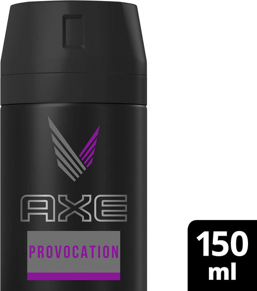 AXE Provocation Desodorante Spray para Hombre, Pack de 2x150 ml (300 ml en total). Fragancia leñosa y seductora para una protección duradera contra el sudor y el mal olor. Axe - pack