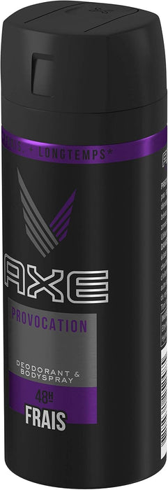 AXE Provocation Desodorante Spray para Hombre, Pack de 2x150 ml (300 ml en total). Fragancia leñosa y seductora para una protección duradera contra el sudor y el mal olor. Axe - uso