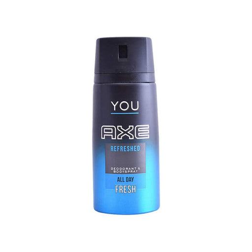 Axe You Refreshed Desodorante Bodyspray para Hombre, 150 ml. Siéntete bien y renovado con una fragancia fresca y masculina que te acompaña durante todo el día. Axe - frontal
