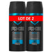 Pack de 2 Desodorantes Axe Marine (2x150 ml, Total 300 ml). Una fragancia sofisticada y refrescante con notas de bergamota y pera para una frescura masculina duradera. Axe - frontal