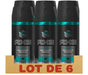 Pack de 6 Desodorantes Axe Ice Fall / Ice Cool (6x150 ml). El bodyspray que baja la temperatura de tu piel 6°C al instante para una frescura extrema y duradera. Axe - frontal