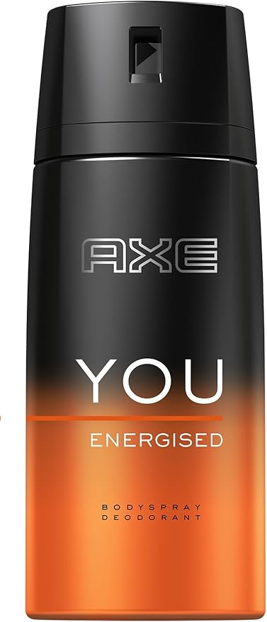 Pack de 6 Desodorantes Axe You Energised (6x150 ml). Una fragancia individual y excitante sin sales de aluminio que subraya tu personalidad única durante todo el día. Axe - frontal