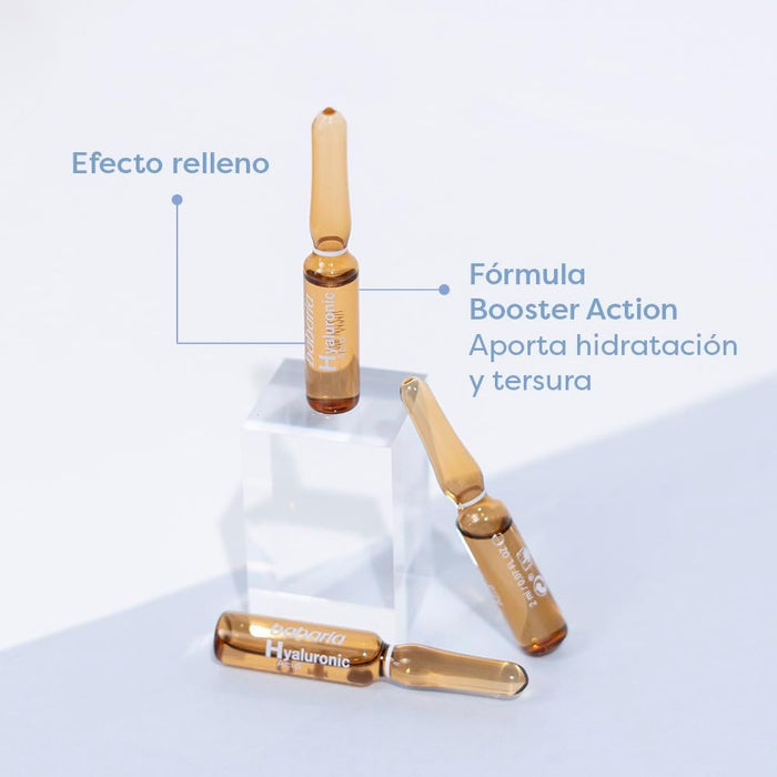 Babaria Ampollas Faciales Flash con Ácido Hialurónico, Efecto Lifting Inmediato. Tratamiento intensivo de 5x2ml para una hidratación profunda y piel más tersa. Babaria - zoom