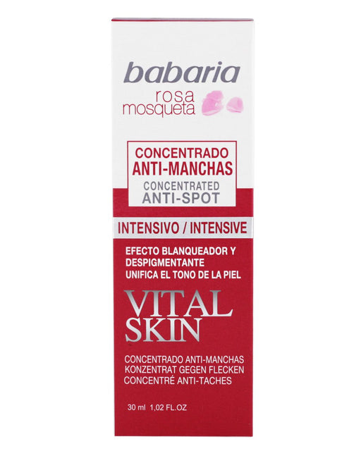 Babaria Crema Facial Antimanchas Intensiva, 125 ml. Tratamiento despigmentante para rostro, cuello y escote que unifica el tono y reduce las manchas oscuras. Babaria - frontal