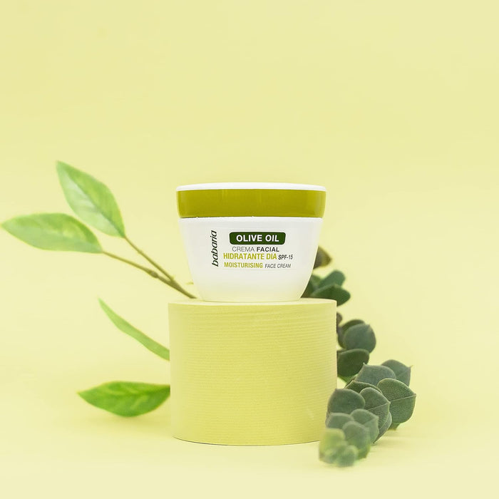 Babaria Pack Tratamiento Facial Olive Oil con Aceite de Oliva. Incluye Crema de Día con SPF15 y Crema de Noche Antiarrugas (2x50ml). Fórmula vegana sin parabenos. Babaria - ingredientes