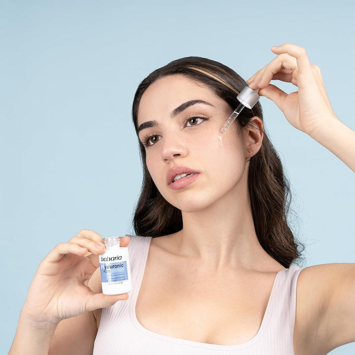 Set de Regalo Mujer Babaria con Rutina Facial Completa de Ácido Hialurónico: Incluye Sérum 30ml, Crema 50ml y Ampolla Flash 2ml para una Hidratación Profunda y Antiedad. Babaria - uso