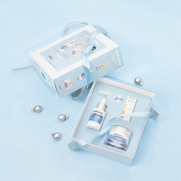 Set de Regalo Mujer Babaria con Rutina Facial Completa de Ácido Hialurónico: Incluye Sérum 30ml, Crema 50ml y Ampolla Flash 2ml para una Hidratación Profunda y Antiedad. Babaria - zoom