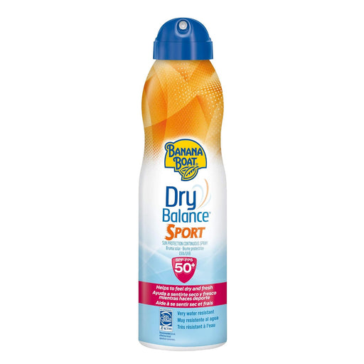 Hawaiian Tropic Sport Bruma Protectora Solar Corporal SPF50+, 220 ml. Alta protección resistente al agua y al sudor, ideal para deportistas y actividades al aire libre. Banana Boat - frontal