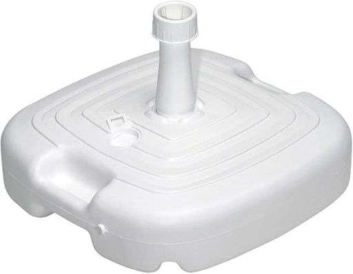 BESCH Base Soporte para Sombrilla o Parasol, 34x34x20 cm. Rellenable con hasta 15 litros de agua o arena y compatible con mástiles de 18 a 32 mm de diámetro. Besch - frontal