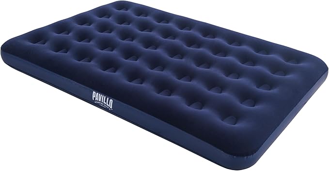 Bestway Colchón Hinchable Doble (191x137x22 cm). Cama de aire para 2 personas ideal para interior y exterior, con superficie flocada y estructura resistente I-Beam. Bestway - frontal