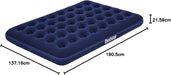 Bestway Colchón Hinchable Doble (191x137x22 cm). Cama de aire para 2 personas ideal para interior y exterior, con superficie flocada y estructura resistente I-Beam. Bestway - presentacion