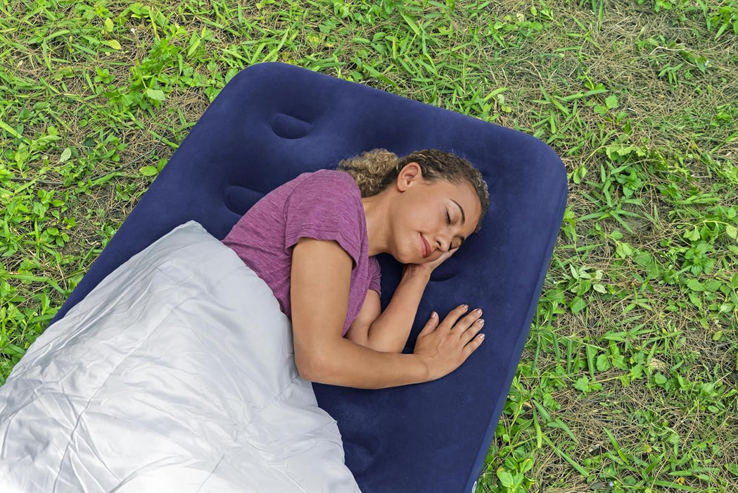 Bestway Colchón Hinchable Individual Flocado (185x76x22 cm). Fabricado con estructura Tritech de 3 capas para una máxima durabilidad, comodidad y confort. Bestway - presentacion