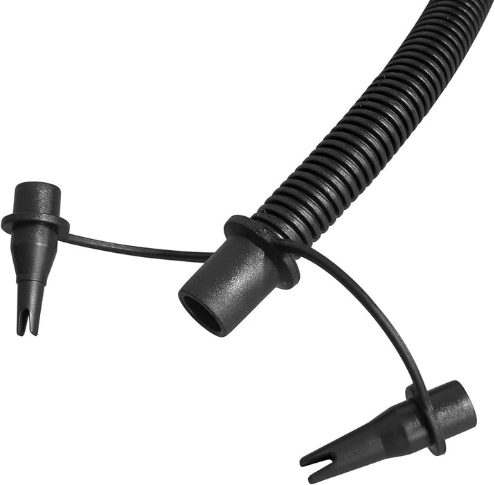 Inflador Manual Bestway Air Hammer de 30 cm. Una bomba de aire de doble acción con manguera flexible y 3 adaptadores de válvula para inflar colchonetas, piscinas y flotadores. Bestway - detalle