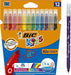 Estuche de 12 Rotuladores BIC Kids Kid Couleur, con punta media bloqueada y tinta ultra lavable. La herramienta ideal para desatar la creatividad de los niños de forma segura. Bic - frontal