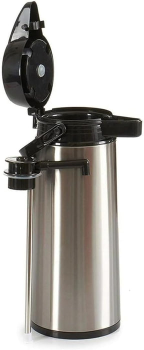 Termo de Acero Inoxidable BigBuy Home (1,9 L) con Tapón Dispensador. Jarra térmica de gran capacidad ideal para mantener tus bebidas frías o calientes en fiestas y picnics. Bigbuy Home - detalle