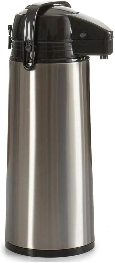 Termo de Acero Inoxidable BigBuy Home (1,9 L) con Tapón Dispensador. Jarra térmica de gran capacidad ideal para mantener tus bebidas frías o calientes en fiestas y picnics. Bigbuy Home - frontal