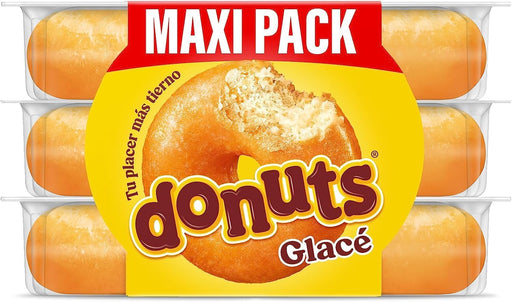 Donuts Glacé, las rosquillas más tiernas y esponjosas, Pack de 6 unidades (52g c/u). Disfruta del sabor original e inconfundible con su clásica y crujiente cobertura glacé. Bimbo - frontal