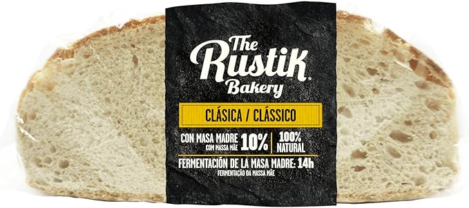 The Rustik Bakery Pan de Hogaza con Masa Madre (400g). Un pan de proceso lento elaborado con ingredientes 100% naturales para un sabor, aroma y textura inigualables. Bimbo - extra