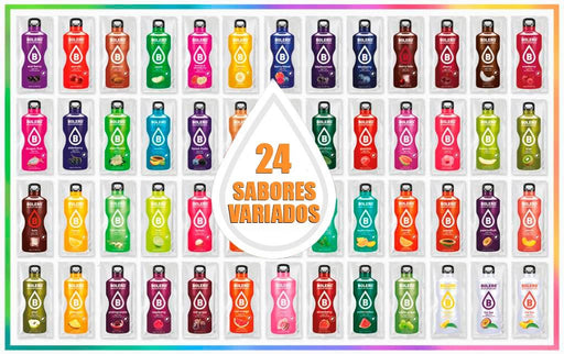 Bolero Bebida Instantánea, Pack Surtido de 24 sobres. Una selección de sabores sin azúcar y con Stevia para una hidratación saludable, baja en calorías y llena de variedad. Bolero - frontal