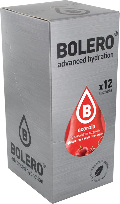Bolero Bebida Instantánea Sabor Acerola, Pack Ahorro de 12 sobres de 9g. Refresco en polvo sin azúcar, enriquecido con Vitamina C y perfecto para una hidratación saludable. Bolero - zoom