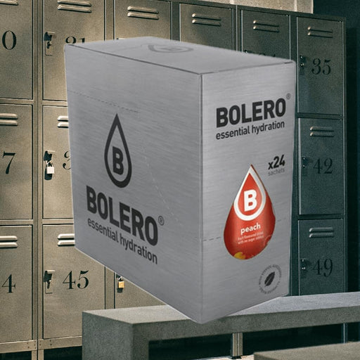 Bolero Bebida Instantánea Sabor Albaricoque, Caja de 24x9g. Preparado en polvo sin azúcar, con Stevia y Vitamina C para una hidratación esencial con un delicioso toque frutal. Bolero - pack