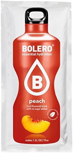Bolero Bebida Instantánea Sabor Albaricoque, Caja de 24x9g. Preparado en polvo sin azúcar, con Stevia y Vitamina C para una hidratación esencial con un delicioso toque frutal. Bolero - presentacion
