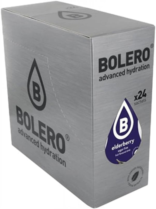 Bolero Bebida Instantánea Sabor Arándano, Caja de 24x9g. Un refresco en polvo funcional, bajo en calorías y sin azúcar con Stevia, para una hidratación óptima y llena de sabor. Bolero - frontal
