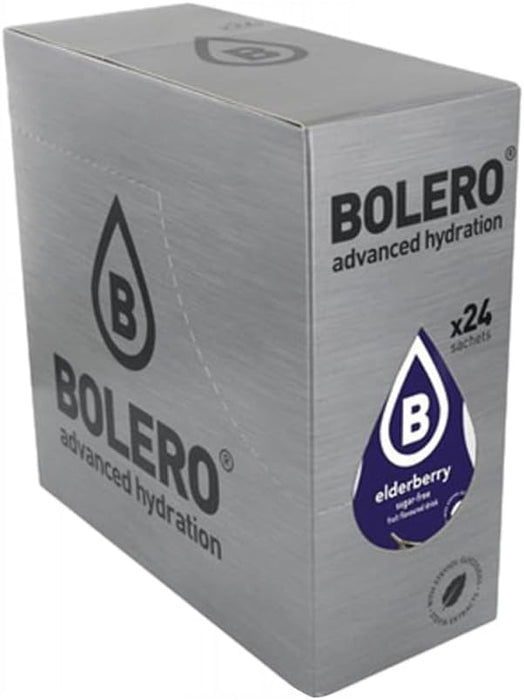 Bolero Bebida Instantánea Sabor Arándano, Caja de 24x9g. Un refresco en polvo funcional, bajo en calorías y sin azúcar con Stevia, para una hidratación óptima y llena de sabor. Bolero - frontal