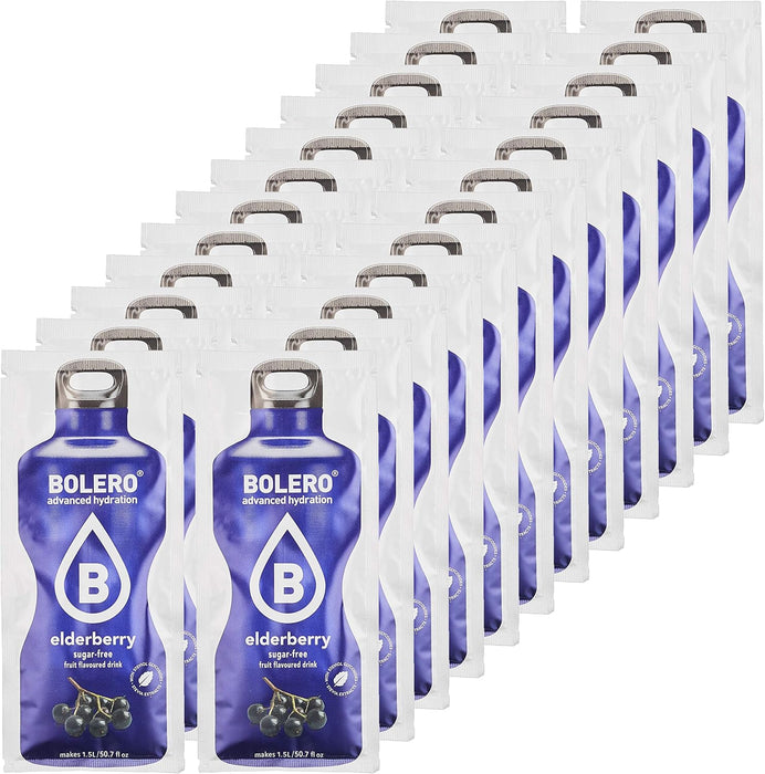 Bolero Bebida Instantánea Sabor Arándano, Caja de 24x9g. Un refresco en polvo funcional, bajo en calorías y sin azúcar con Stevia, para una hidratación óptima y llena de sabor. Bolero - uso